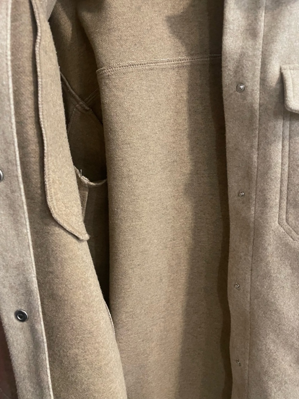 Zara Women’s Soft Oversized Jacket with Snap Pockets Medium Neutral Minimalist - Picture 5 of 9